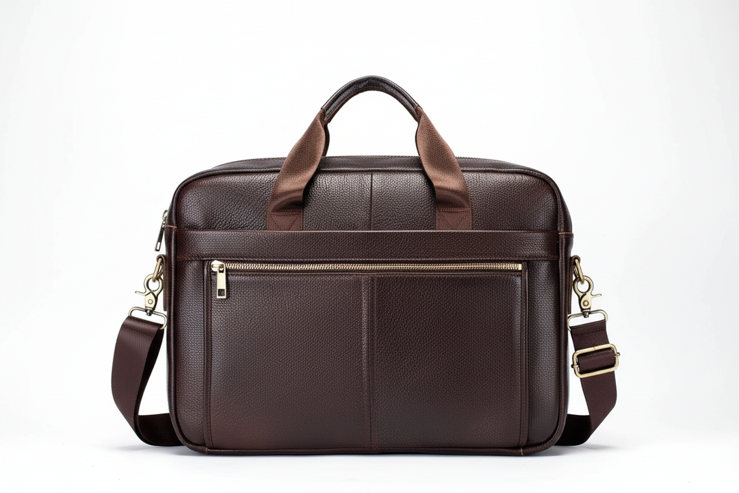 Elegante Vintage-Lederbusinesstasche, ideale Aktentasche für Dokumente & Laptop auf Reisen.