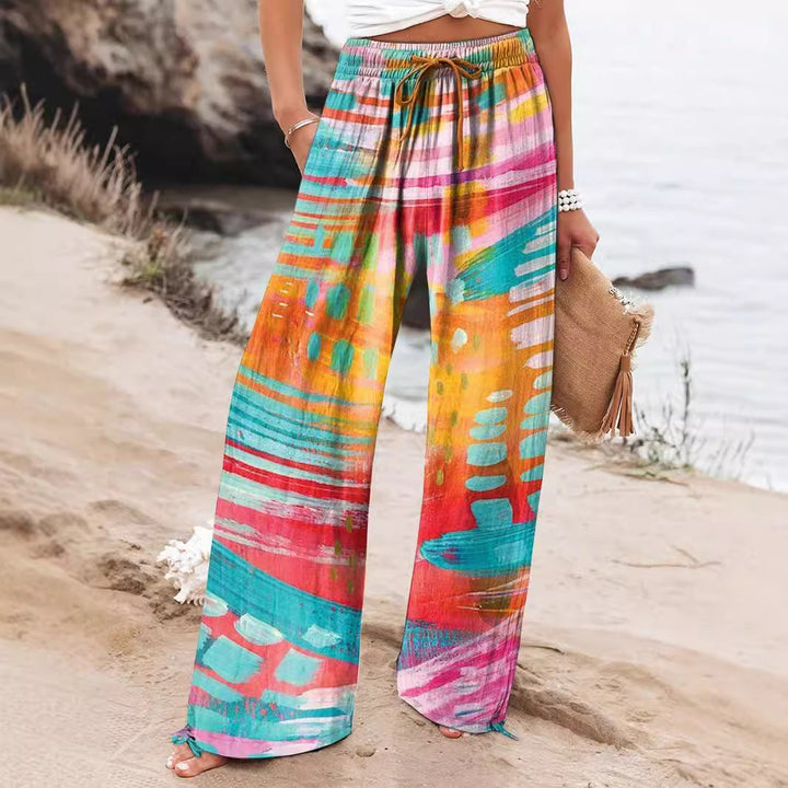 Elegante weite Damenhose Emilia, bürotauglich & stilvoll. Betont moderne Damenmode.