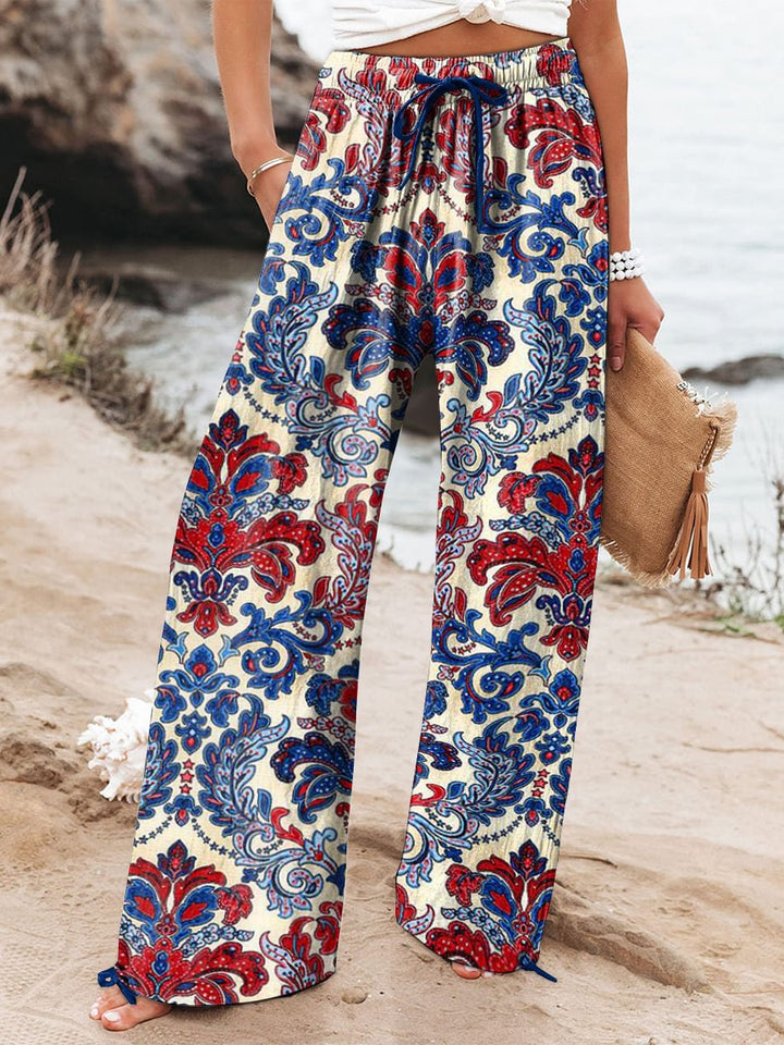 Fließende weite Damenhose Emilia. Stilvolle Mode, bequem und elegant für jeden Anlass.