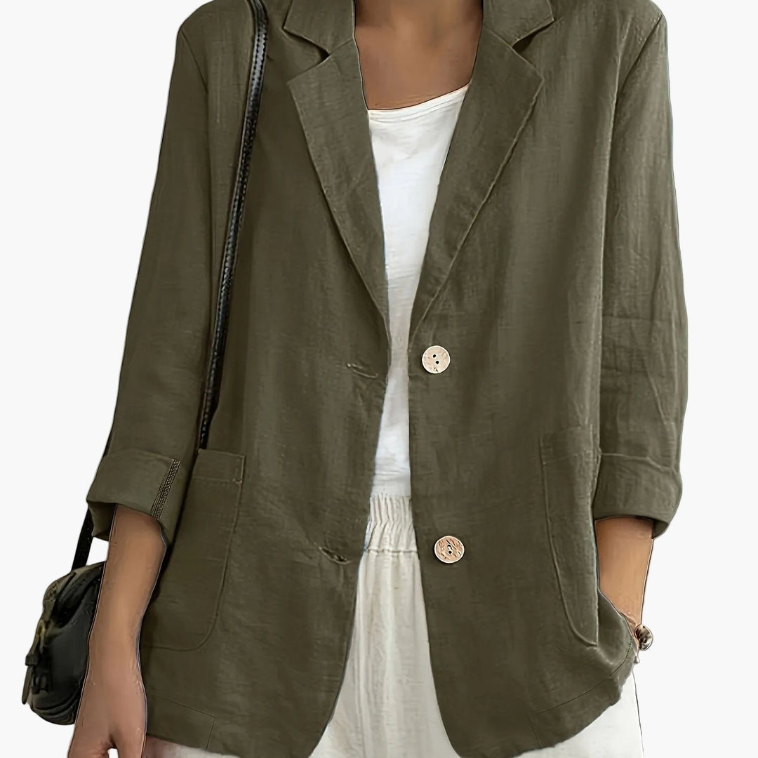 Komfortabler Damen Blazer, leichte Freizeit Jacke für eleganten Stil und ganztägigen Komfort.