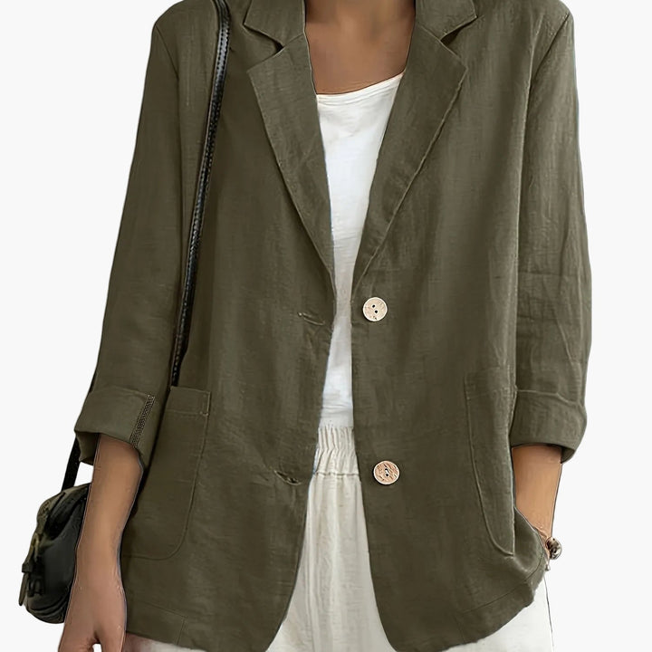Komfortabler Damen Blazer, leichte Freizeit Jacke für eleganten Stil und ganztägigen Komfort.