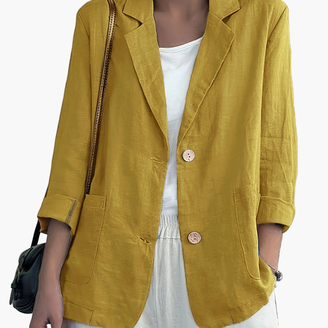 Praktischer Damen Blazer, pflegeleichte Freizeit Jacke für Business & Alltag.
