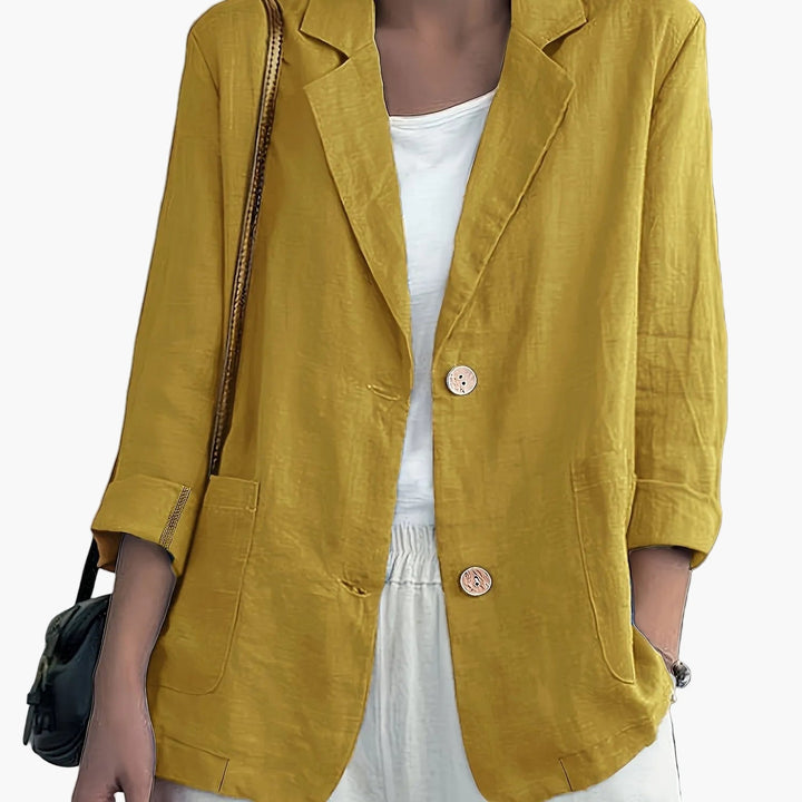 Praktischer Damen Blazer, pflegeleichte Freizeit Jacke für Business & Alltag.
