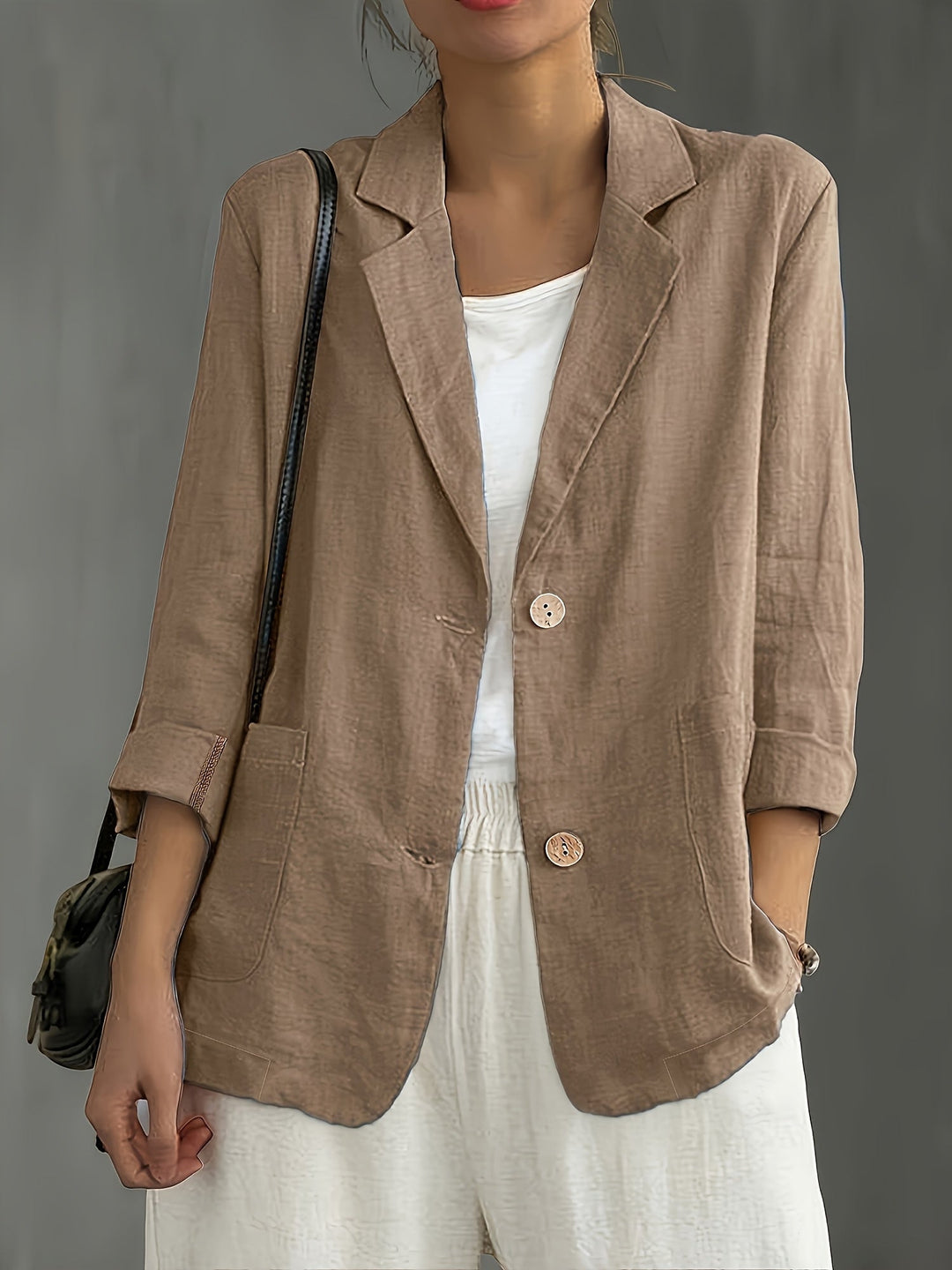Leichter Damen Frühlings-/Sommer Blazer, atmungsaktiv und elegant für Büro & Freizeit.