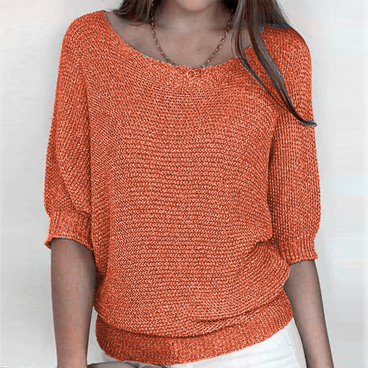 Eleganter Damen Strickpullover, bequem & stilvoll. Langarm Rundhals Pullover für Freizeit & Büro.