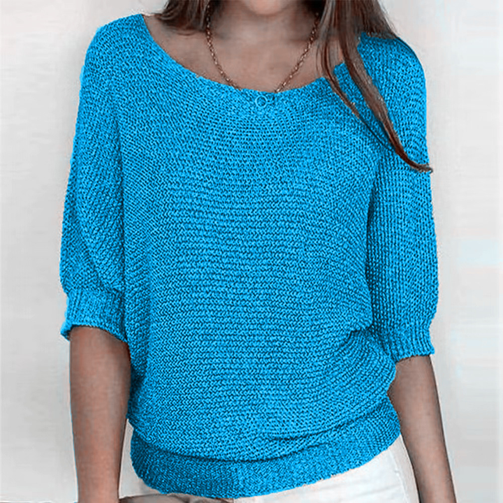 Leichter Damen Frühlingspullover, eleganter Langarm Strick. Perfekt als bequeme Freizeitmode. Viele Farben.