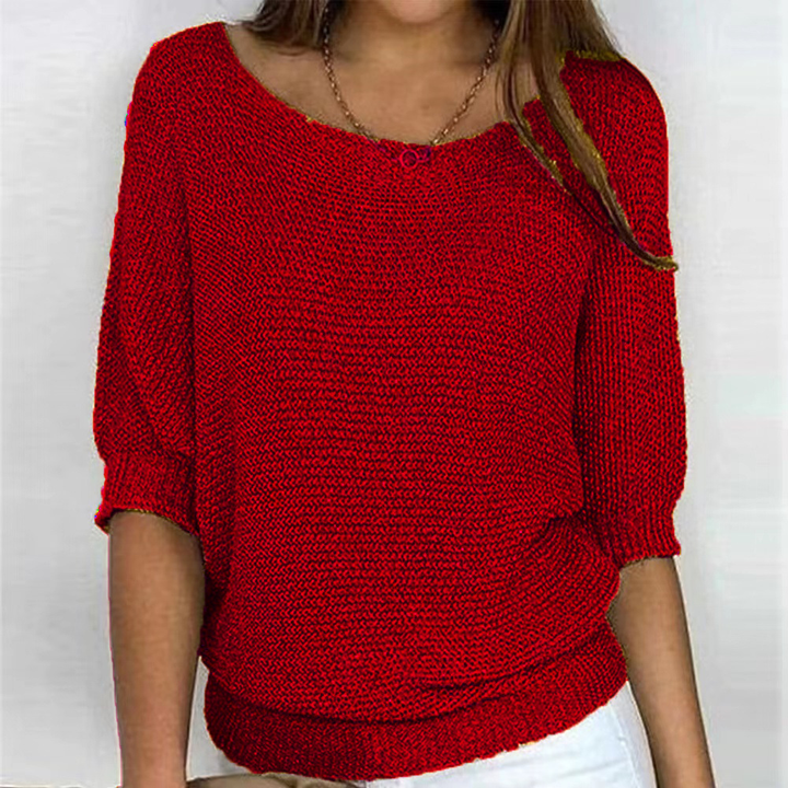 Stilvoller Damen Pullover mit Rundhals, angenehm weich & bequem. Ideal für entspannte Tage oder elegante Outfits.