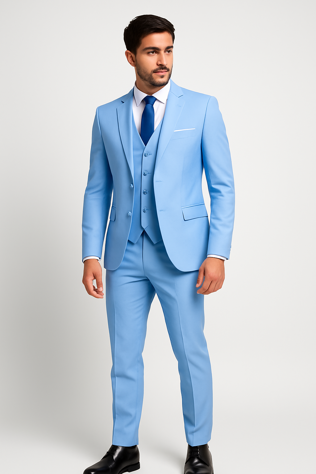 Slim-Fit Hose des dreiteiligen Herrenanzugs für eine elegante Silhouette bei Hochzeiten & Business.