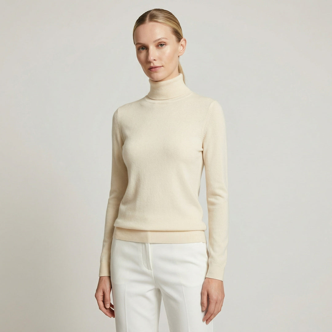 Moderner, figurbetonter Damen Rollkragenpullover, komfortabel und elegant für jeden Tag.