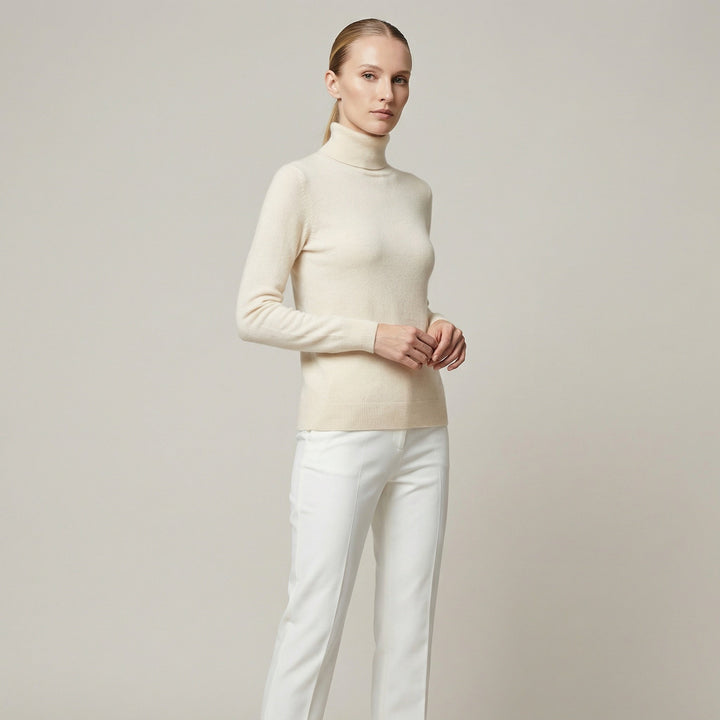 Vielseitiger Damen Rollkragenpullover, langarm, perfekt für Herbst- und Wintermode, ein Basic.