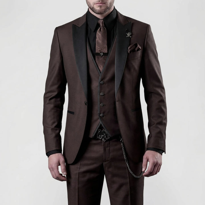 Hochwertiger Herren 3-teiliger Slim-Fit Anzug für Business & Party. Zeitlose Eleganz für den modernen Mann.