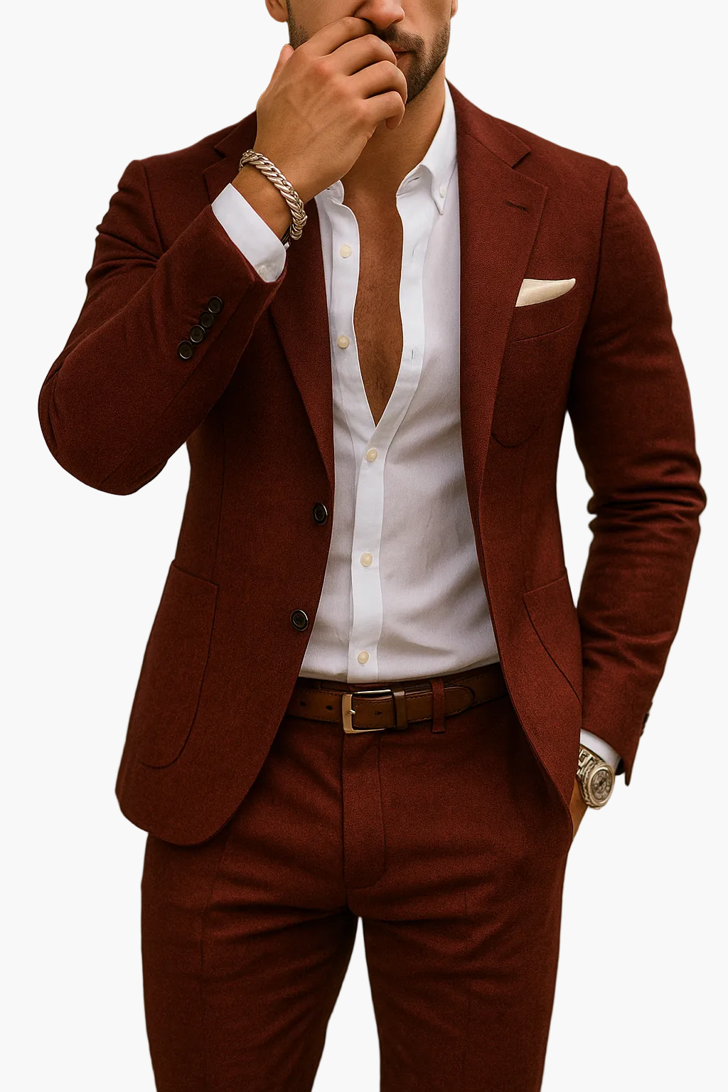 Formeller Herrenanzug Slim Fit, Ausdruck moderner Herrenmode für geschäftliche und private Events.