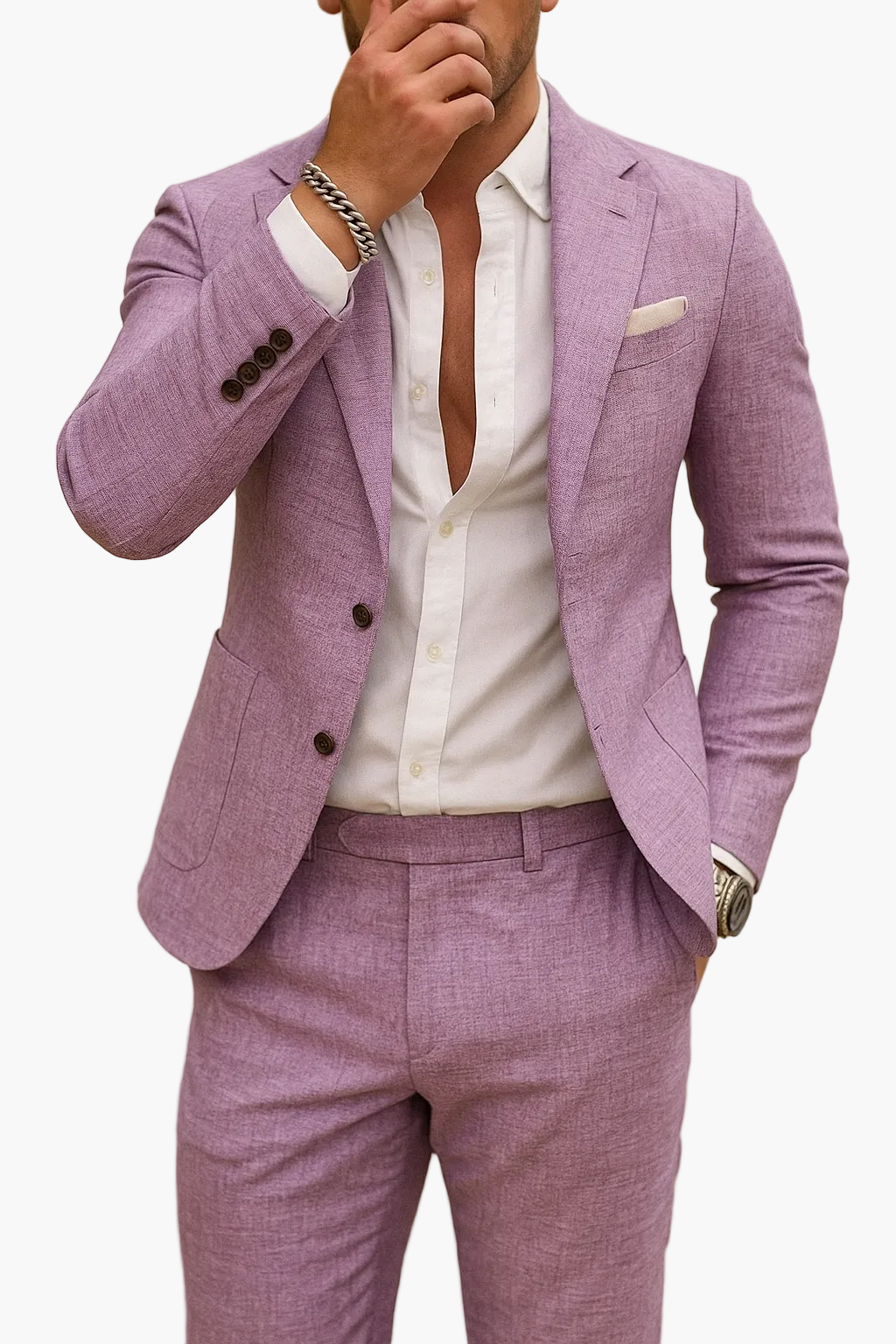 Vielseitiger Herrenanzug Slim Fit, passend für Büro, Hochzeiten & elegante Freizeitlooks.