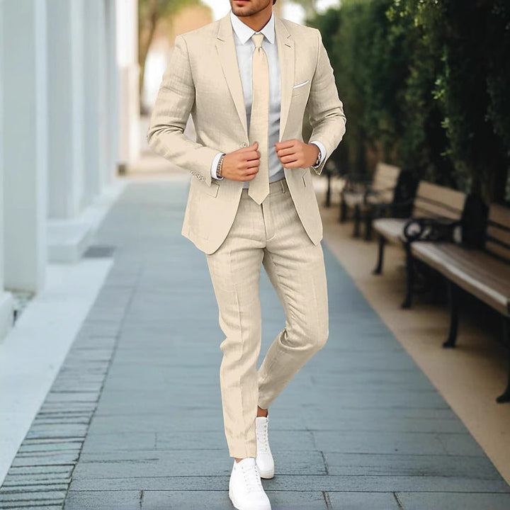 Bequemer Freizeitanzug für Herren, perfekt für Frühling & Sommer. Modischer Business-Casual-Look.