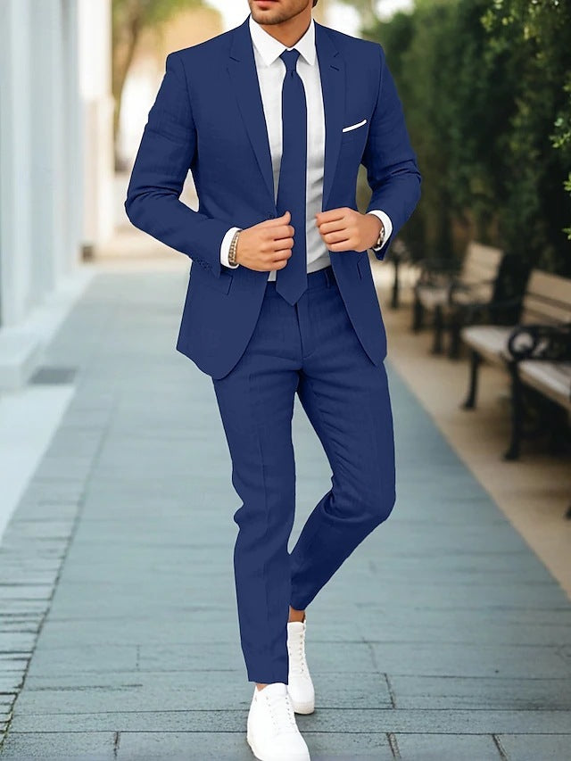 Eleganter Business-Casual-Anzug für Herren. Leichter Zweiteiler, ideal für Frühling & Sommer.