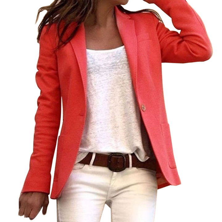Hochwertiger, klassischer Damenblazer in Unifarbe. Tailliert für eine elegante und professionelle Ausstrahlung.