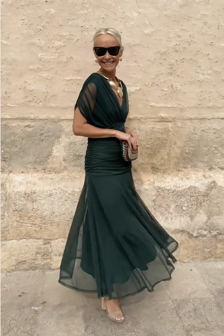 Formelles Damen Maxikleid, bequem & stilvoll, perfekt als elegantes Festkleid für Abendveranstaltungen.
