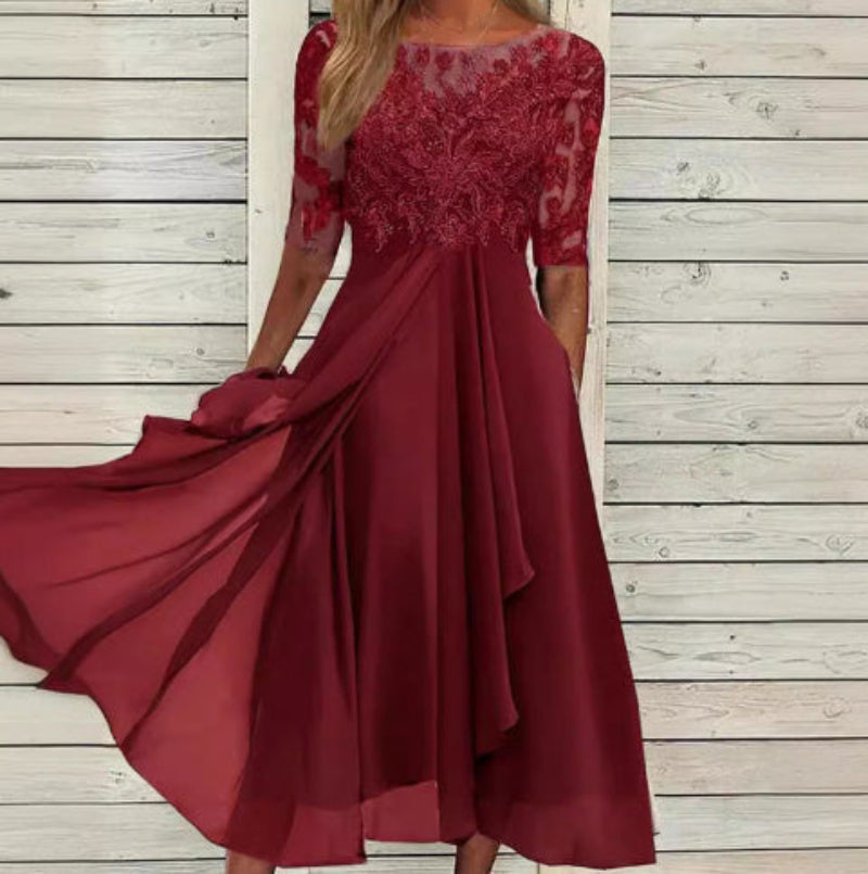 Elegantes Spitzen-Abendkleid für Damen, perfekt für besondere Anlässe, Abendmode und festliche Feste.