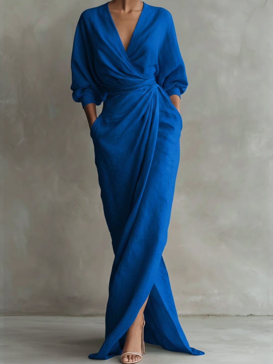 Hochwertiges, bequemes Damen Herbstkleid in edlem Design. Ideal als festliches Hochzeitsgastkleid für besondere Anlässe.