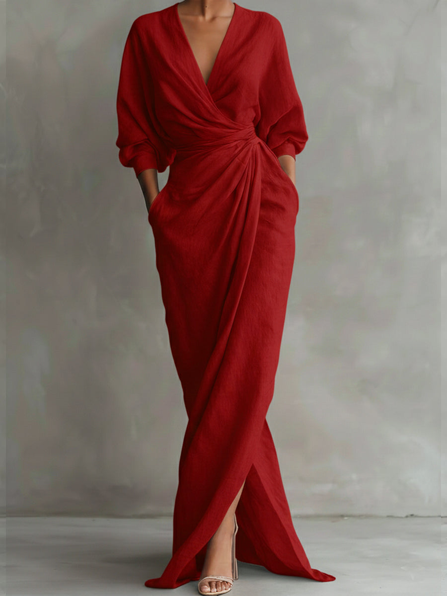 Stylisches Damenkleid für den Herbst, perfekt für Hochzeiten, Partys & festliche Events. Mit modernem, elegantem Schnitt.