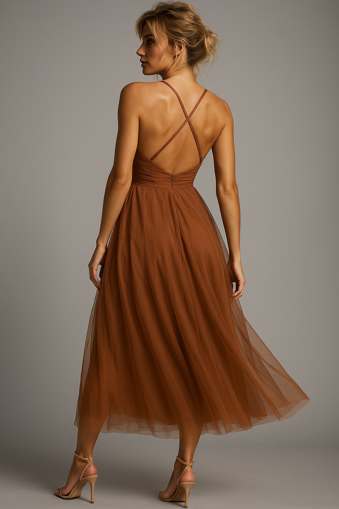 Schickes Korsett-Midikleid für Damen in Himmelblau. Ideal als Sommerkleid oder für Hochzeitsgäste.