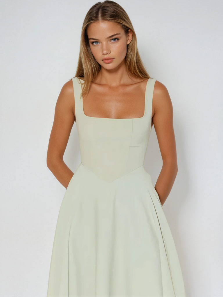 Elegantes Damen Herbstkleid, knielang, modisch, perfekt für festliche Anlässe.