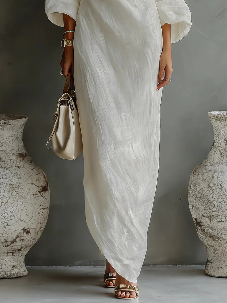 Vielseitiges Damen Sommer Maxikleid One-Shoulder, elegant für Party oder entspannt im Urlaub.