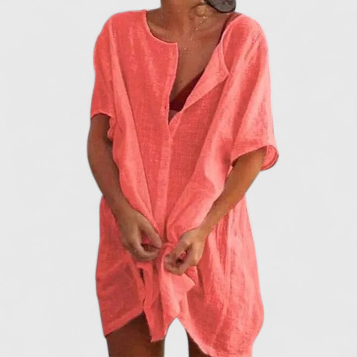 Luftiges Damen Tunika-Kleid, relaxed fit, ein Must-have für entspannte Sommertage & elegante Looks.