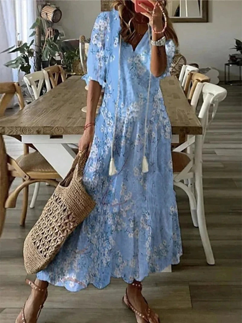 Schmeichelhaftes festliches Damenkleid, betont die Figur, ideal für Abendmode und Feiern.
