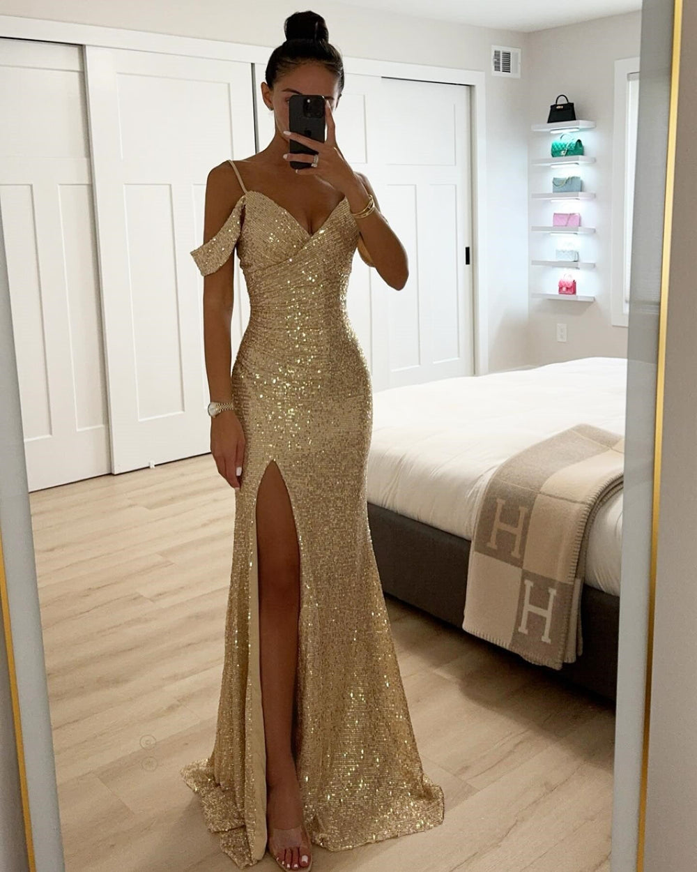 Figurbetontes langes Abendkleid für Damen, Cocolli Modell, betont die Silhouette elegant und ist perfekt für Partys.