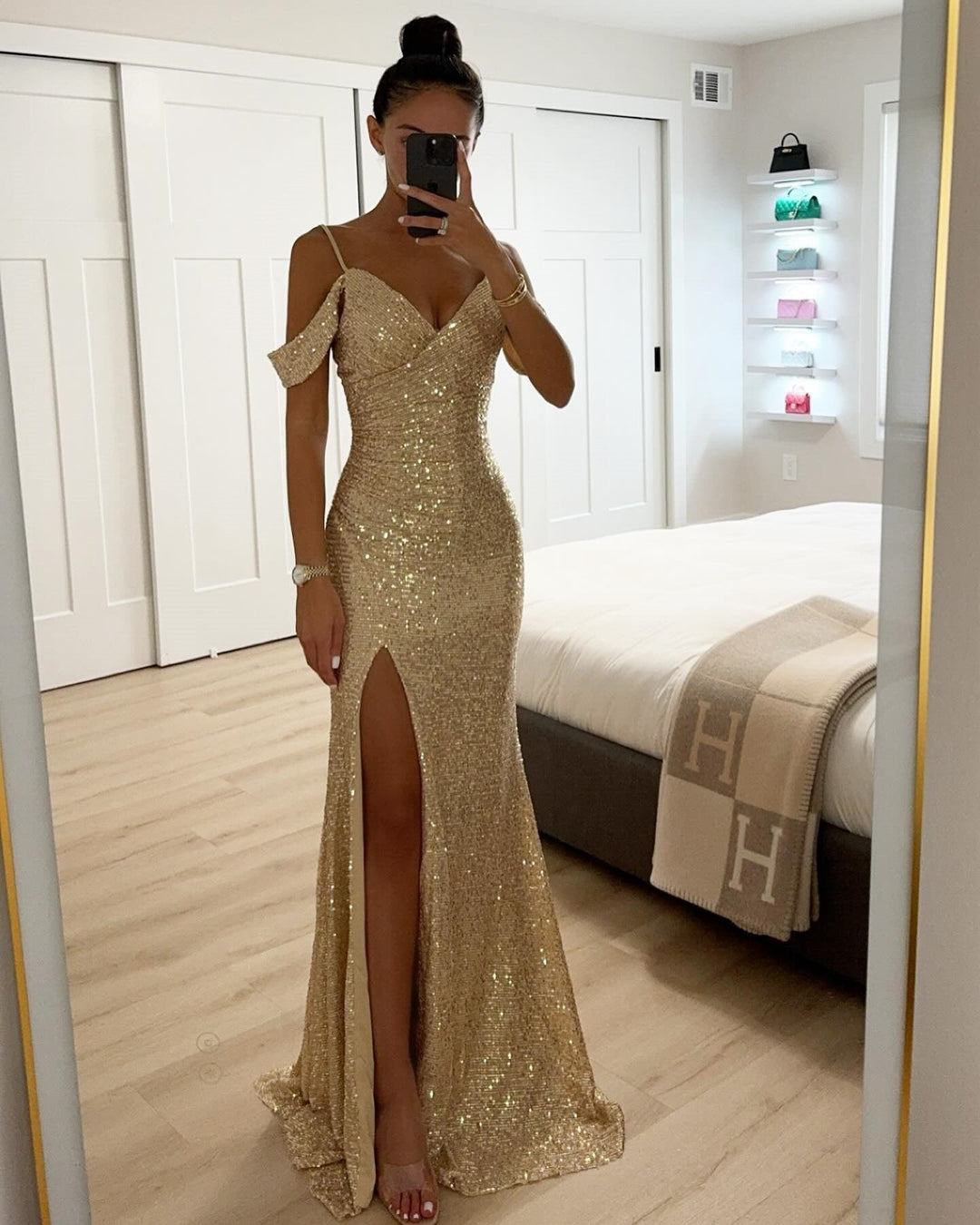 Figurbetontes langes Abendkleid für Damen, Cocolli Modell, betont die Silhouette elegant und ist perfekt für Partys.