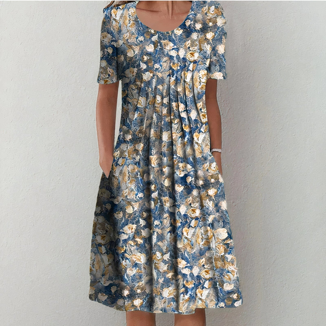 Stylisches weißes, rotes oder blaues Damen Sommer Midikleid, fließend und luftig, für Sommerpartys & Feste.