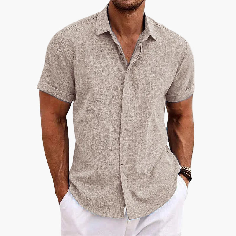 Herren Kurzarmhemd, vielseitig und bequem, perfekt für Sommer und Freizeit-Outfits.