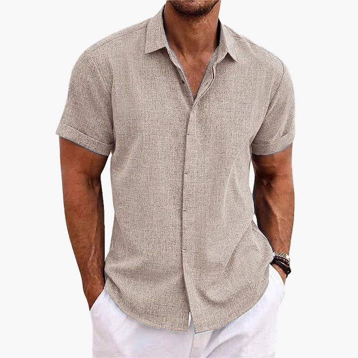 Herren Kurzarmhemd, vielseitig und bequem, perfekt für Sommer und Freizeit-Outfits.