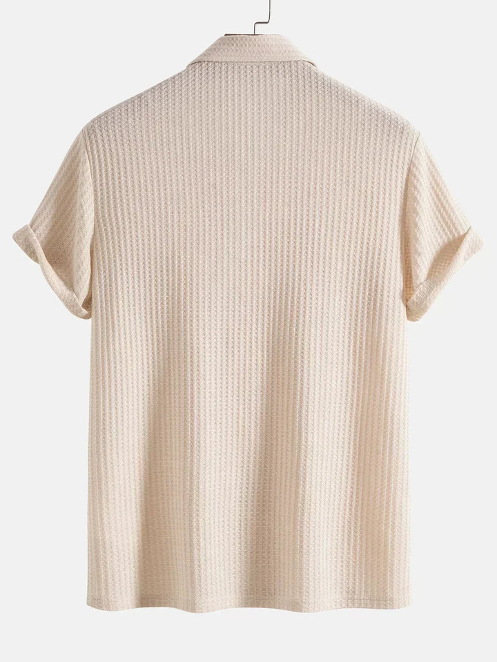 Herren Kurzarm Poloshirt in Beige, Schwarz & Grün. Stilvolle Freizeit- & Businesskleidung für Frühling & Sommer.