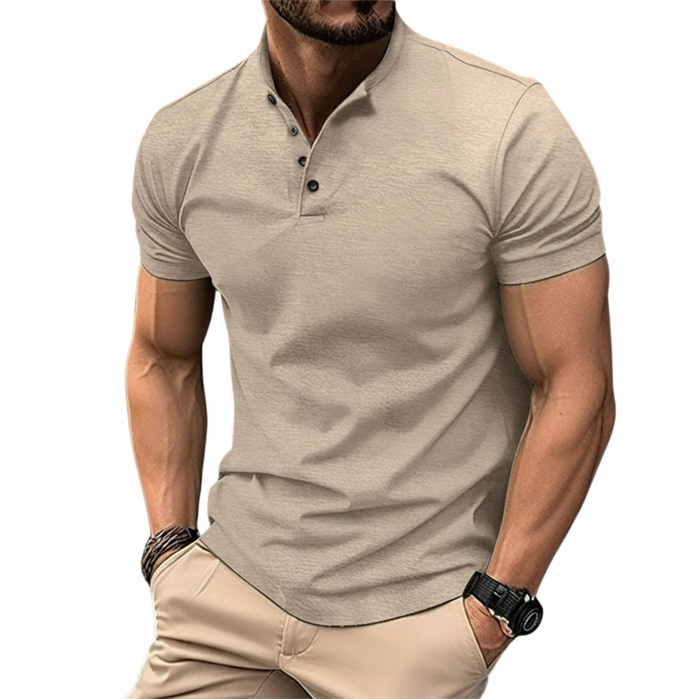 Modernes Herren Poloshirt kurzarm, vielseitig für stilvolle Freizeit- & Business-Casual-Looks.