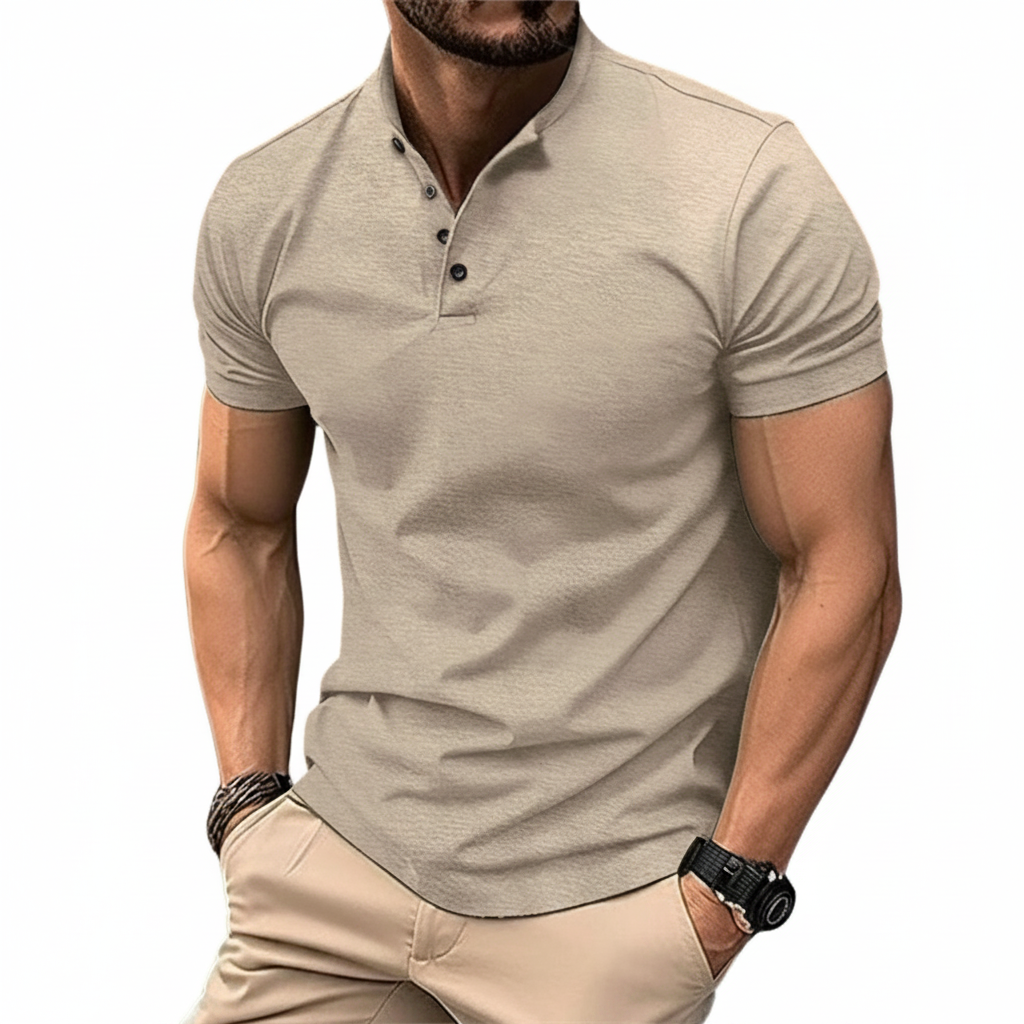 Modernes Herren Poloshirt kurzarm, vielseitig für stilvolle Freizeit- & Business-Casual-Looks.
