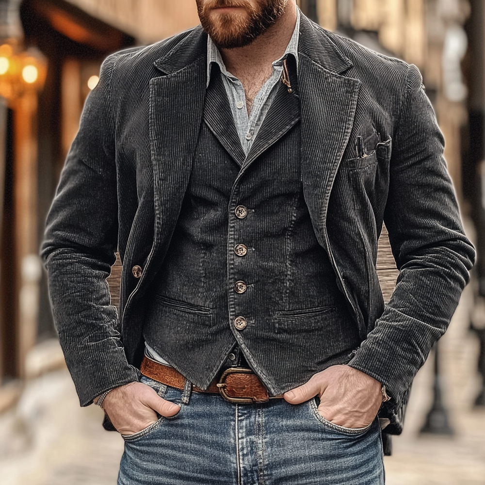 Stylischer Slim Fit Herren Blazer. Eleganter Einzelblazer, perfekt für Business, Freizeit oder festliche Events. Herrenmode.