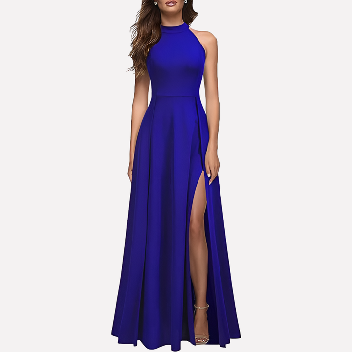 Halterneck Abendkleid für Damen, elegantes Maxikleid für besondere Anlässe, ideal für Hochzeitsgäste.