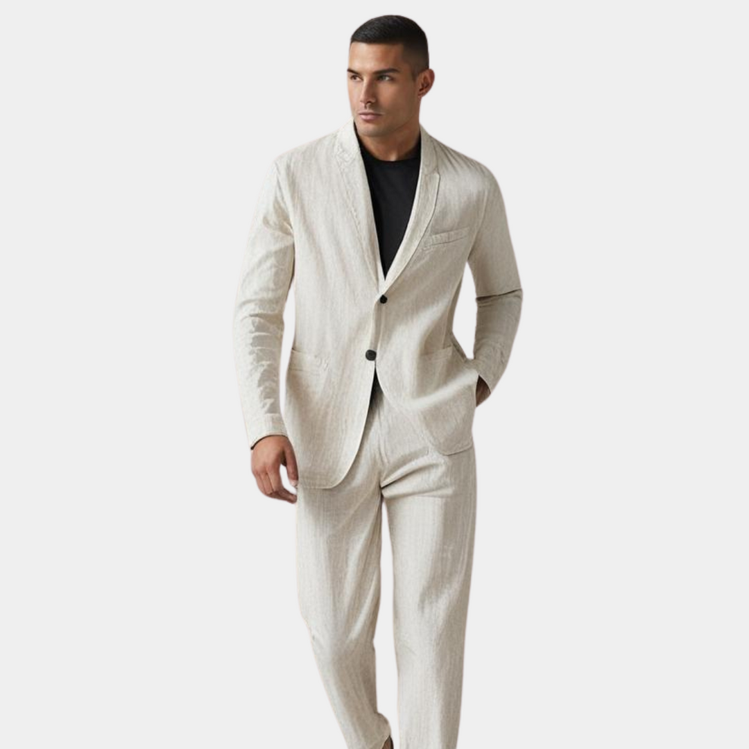 Elegantes zweiteiliges Herren-Set, ideal für Business & Freizeit. Stilvolle Kombination für Männer.