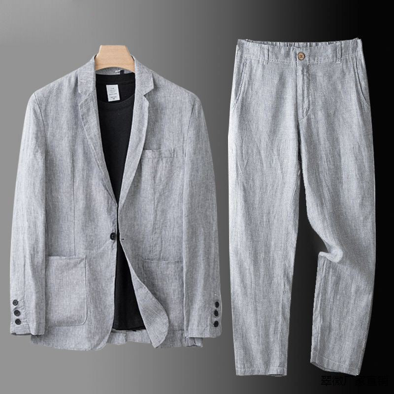 Elegantes zweiteiliges Herren-Frühlings-Set, leicht & stilvoll. Perfekt für warme Tage.