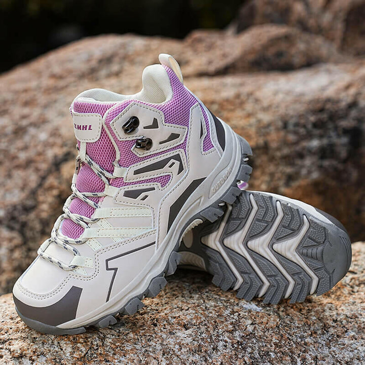 Leichte, bequeme lila Damen Outdoor Schuhe, wasserabweisend für angenehme Wanderungen.