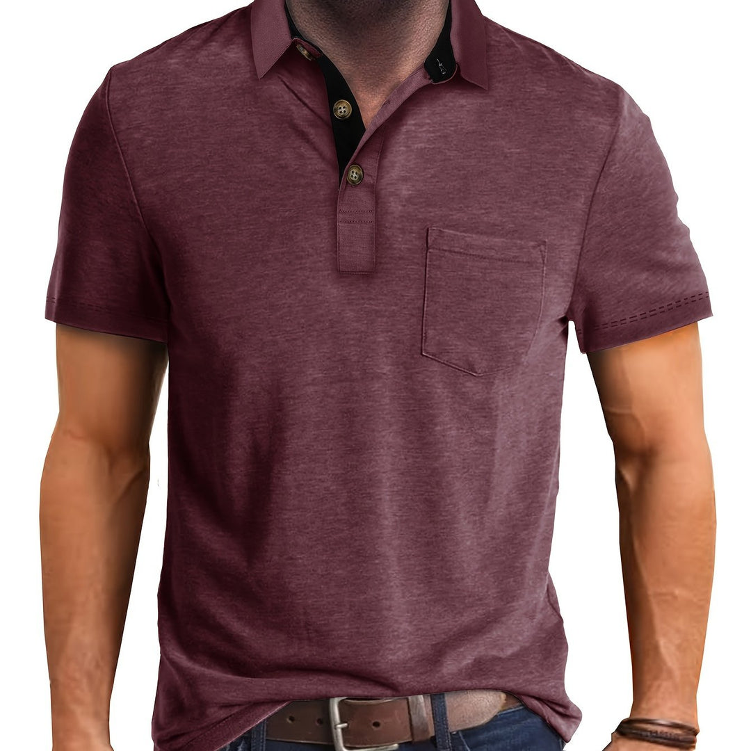 Herren Poloshirt, vielseitig für Büro & Freizeit, Kurzarm und mit Brusttasche.