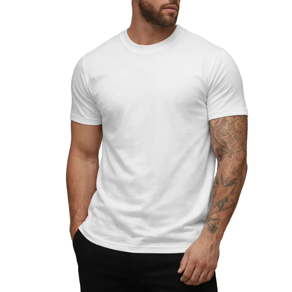 Stylisches Herren Basic Shirt: Slim Fit Rundhals T-Shirt mit Kurzarm. Ideal für Freizeit.