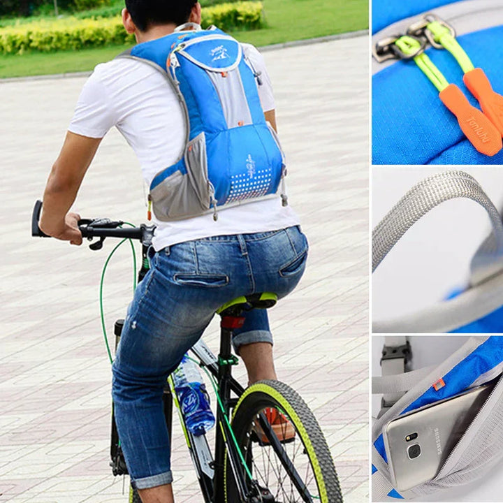 Leichter Outdoor-Rucksack, unisex, robust & wasserdicht, ideal für Wandern mit 2L Hydrationsblase.