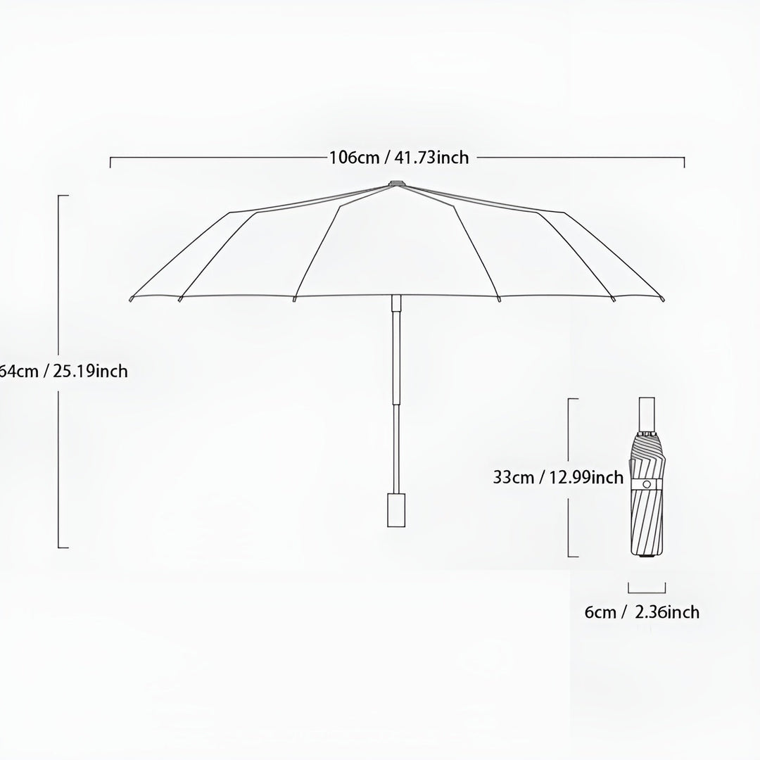 Moderner Unisex Automatik-Regenschirm für Damen & Herren. Windfest, UV-Schutz, faltbar & praktisch.