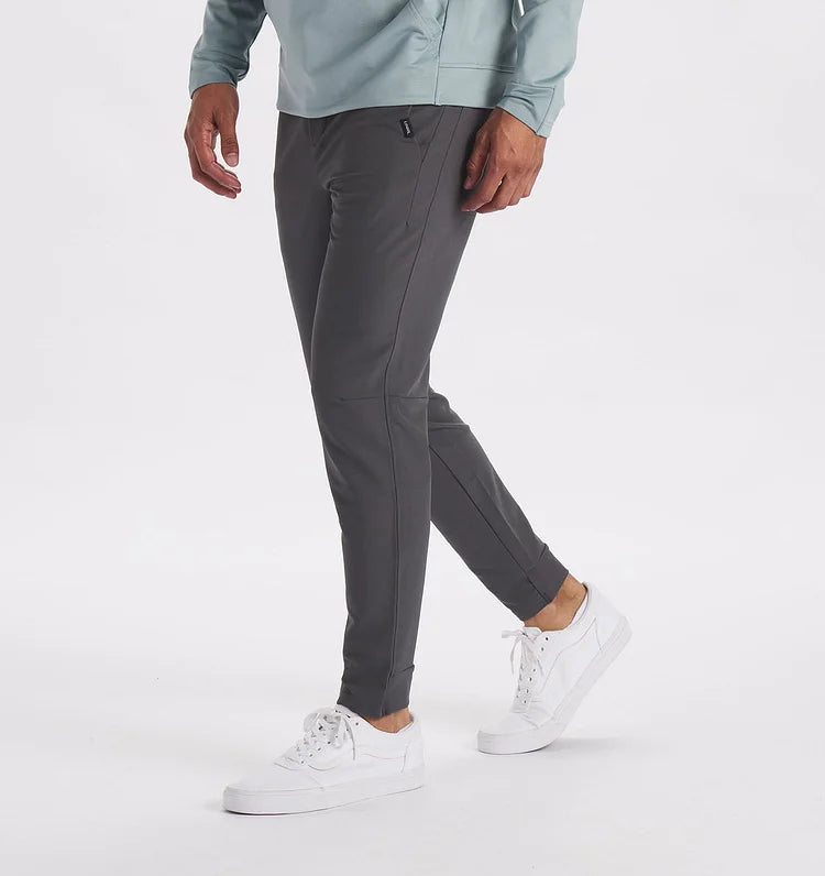 Klassische schwarze Herren Chino, dehnbar, elegant, ideal für formelle und legere Anlässe.
