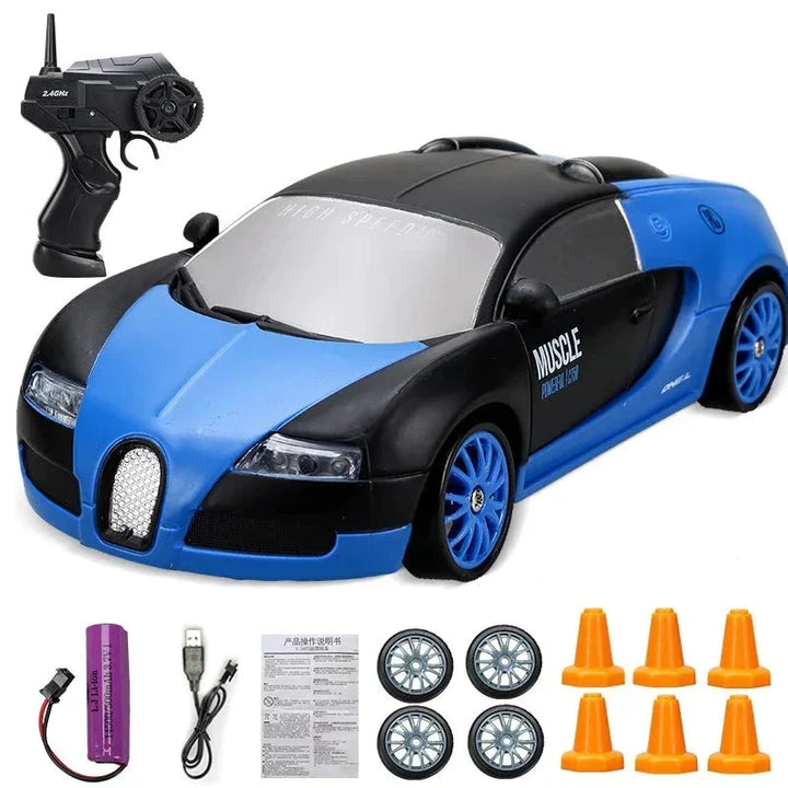 Eleganter Mini Drifter, stilvolles RC Auto Design, ferngesteuertes Drift Modellauto.
