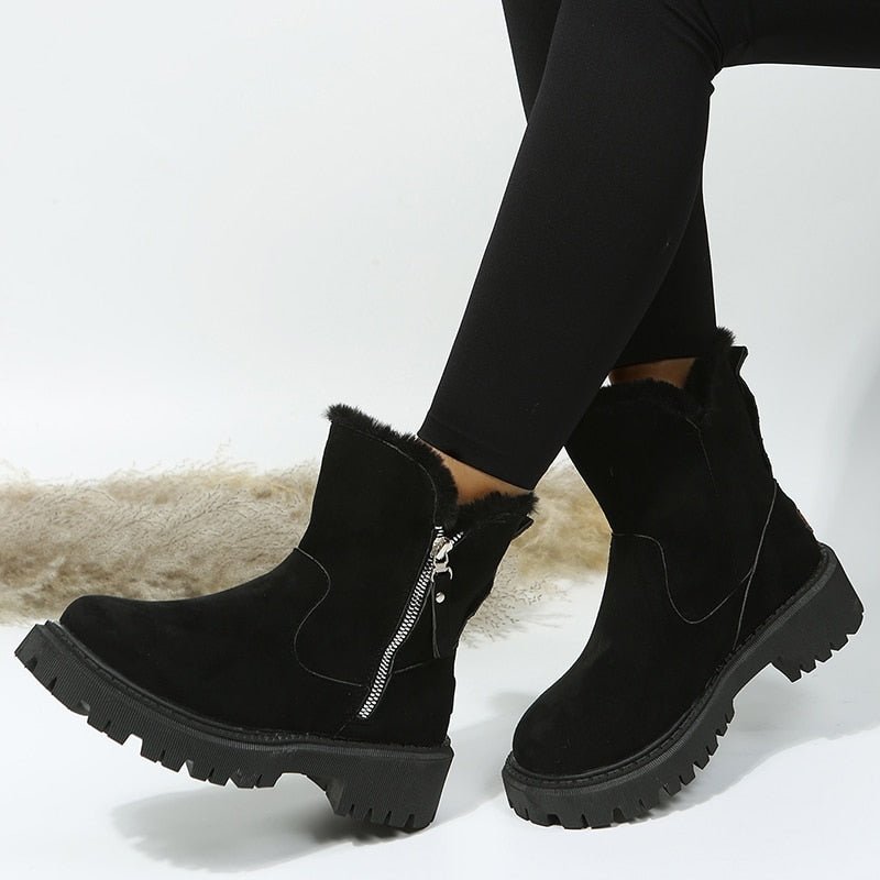 Damen Winterstiefeletten: Warm, wasserdicht & rutschfest, ideal für Schnee & Outdoor. Hoher Komfort.