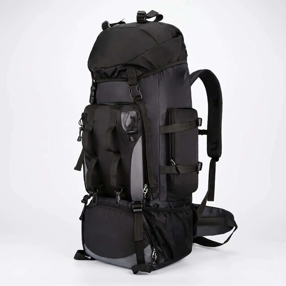 Ergonomischer 90L Trekkingrucksack mit verstellbarem Tragesystem & gepolsterten Gurten für optimalen Komfort.